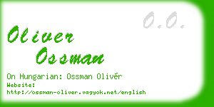 oliver ossman business card